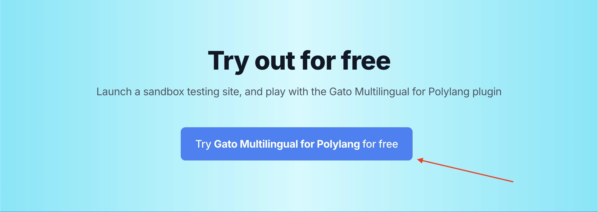 Pulsante per provare il plugin