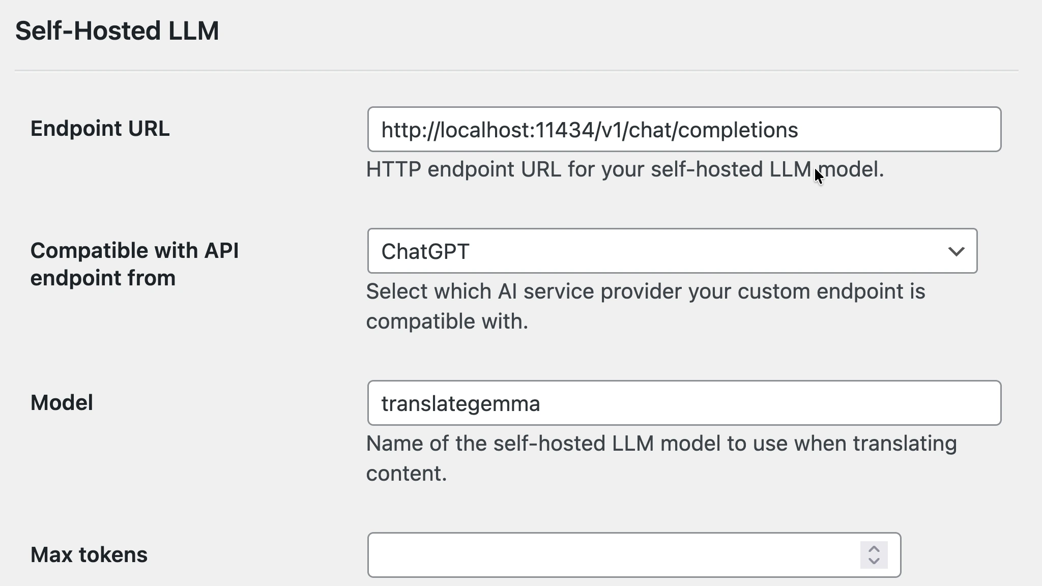 LLM self-hosted